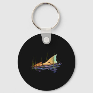 Tailing Redfish Red Drum Fish Shirt Redfish Tail  Keychain