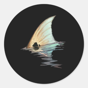 Tailing Redfish Redfish Tail Red Drum Fish Shirt Classic Round Sticker