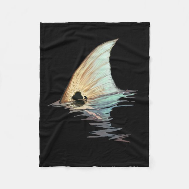 Tailing Redfish Redfish Tail Red Drum Fish Shirt  Fleece Blanket (Front)