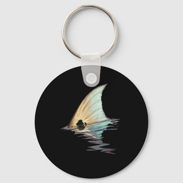 Tailing Redfish Redfish Tail Red Drum Fish Shirt  Keychain (Front)