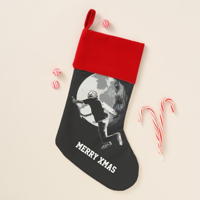 Tailing the Moon - Tail-whip Scooter Stunt Christmas Stocking (Front)
