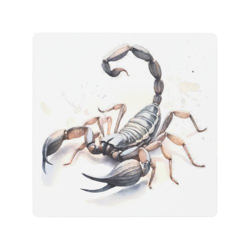 Tailless Whip Scorpion Watercolor IREF279 _ Waterc Metal Print