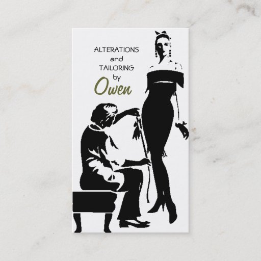 Customizable Tailor, Alterations, Tailoring, Seamstress, Tailor Business Cards