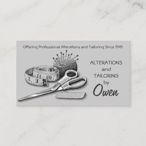 Tailor Alterations Tailoring Seamstress Tailor Business Card