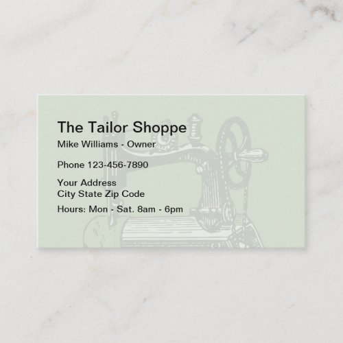 Tailor And Seamstress Business Card