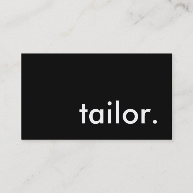 tailor. business card (Front)