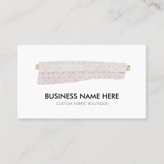 Tailor fabrics sewing quilting business card