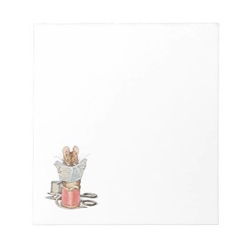 Tailor Mouse On Spool Of Thread Notepad by FaerieRita at Zazzle