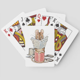 Tailor Mouse on Spool of Thread Poker Cards