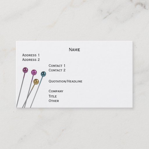 Customizable Tailor Profile Card Business Card