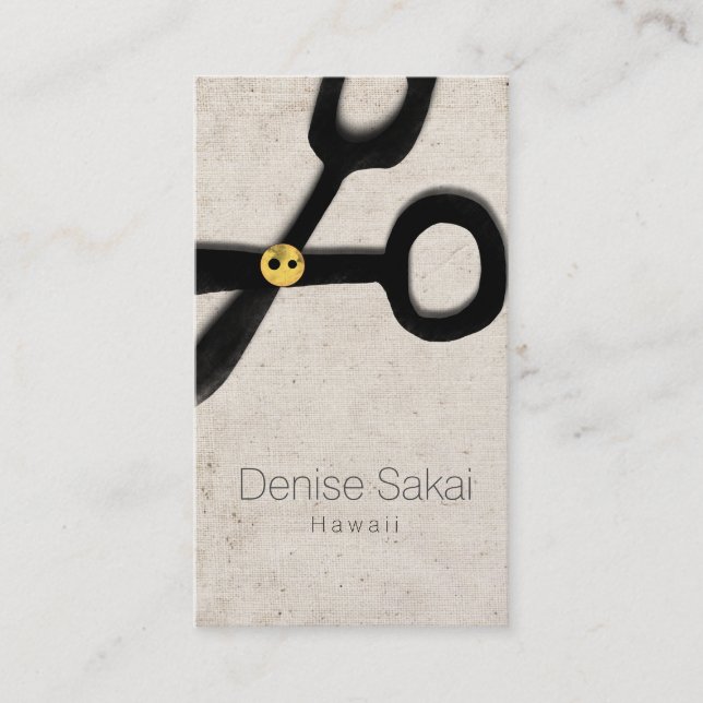 Tailor Scissors Business Card (Front)