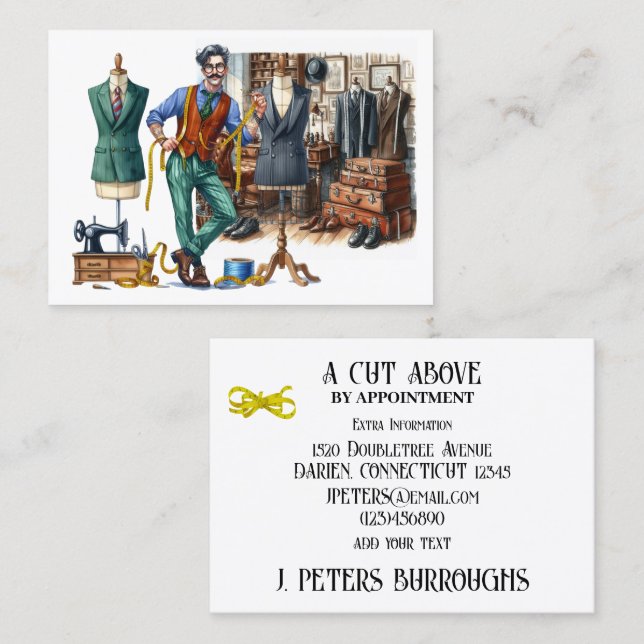 Tailor Sewing Business Card (Front/Back)