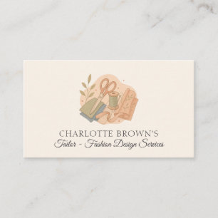 Tailor Sewing Fashion Alterations Dressmaking  Business Card