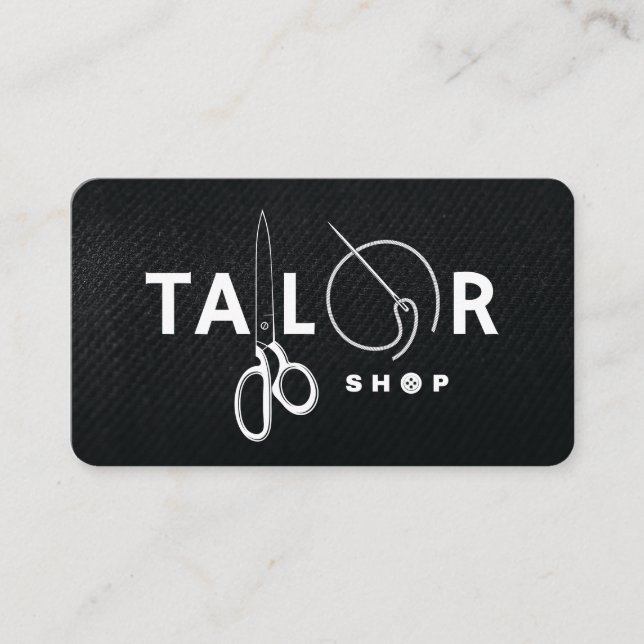 Tailor Shop | Garment Tools Business Card (Front)