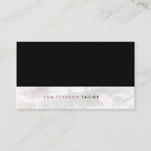 Tailor Simple Elegant Black Top Grunge Business Card