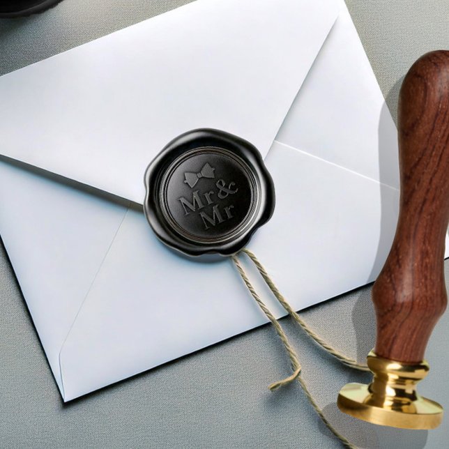 Tailored Black Bow Tie Mr & Mr ID1090 Wax Seal Stamp (Creator Uploaded)