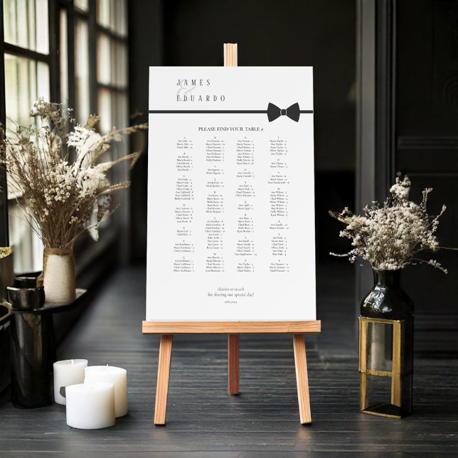 Tailored Black Bow Tie Wedding ID1090 Foam Board (Creator Uploaded)