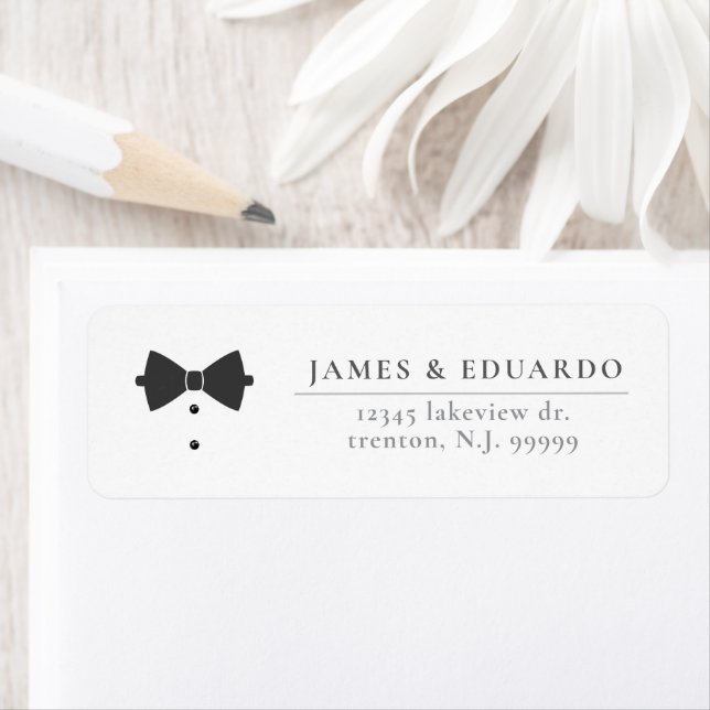 Tailored Black Tie Wedding ID1090 Label (Insitu)
