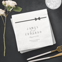 Tailored Black Tie Wedding Thank You ID1090