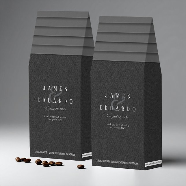Tailored Black & White Wedding Thank You ID1090 Roasted Coffee (Creator Uploaded)