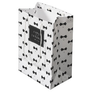 Tailored Bow Tie & Buttons Pattern ID1090 Medium Gift Bag