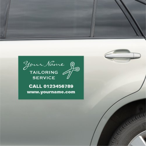 Tailoring service advertising car magnet