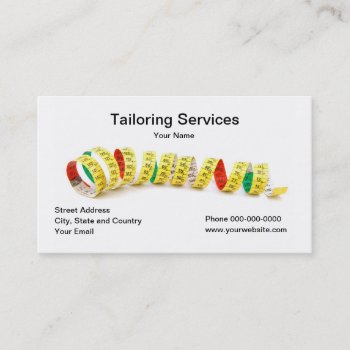 Tailoring Services Business Card by luissantos84 at Zazzle