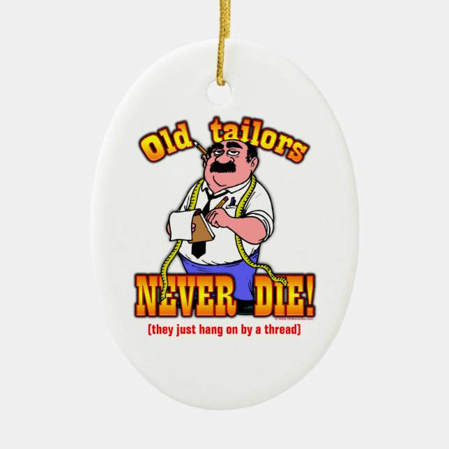 Tailors Ceramic Ornament (Front)