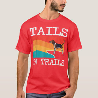 Tails On Trails Treeing Walker Coonhound Dog Funny T-Shirt