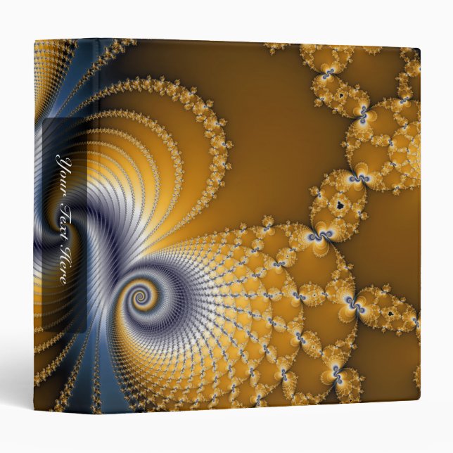 Tailspin - Fractal art 3 Ring Binder (Front/Spine)