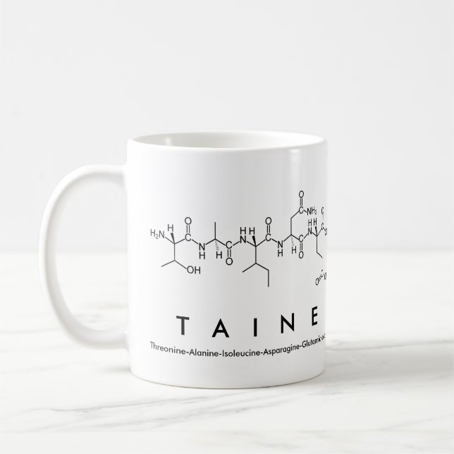 Taine peptide name mug (Left)