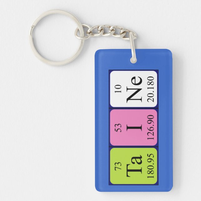 Taine periodic table name keyring (Front)