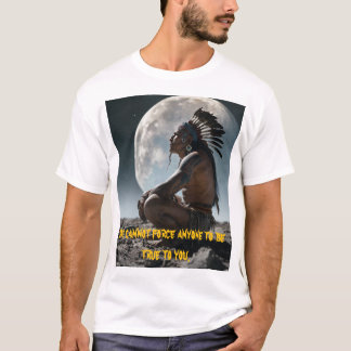 Taino Indian on the moon looking at Earth  T-Shirt
