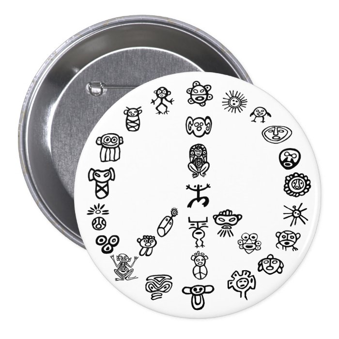 Taino Peace Pinback Buttons