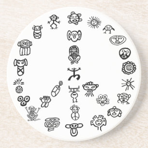 Taino Peace Sandstone Coaster