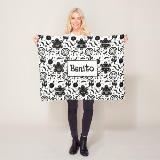 Taino Symbols Puerto Rico Culture Fleece Blanket