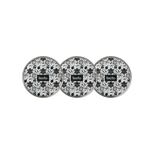 Taino Symbols Puerto Rico Culture Golf Ball Marker (3 Up)