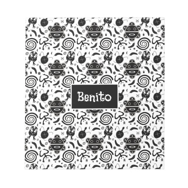 Taino Symbols Puerto Rico Culture Notepad (Front)