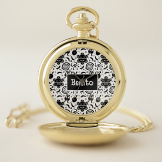 Taino Symbols Puerto Rico Culture Pocket Watch