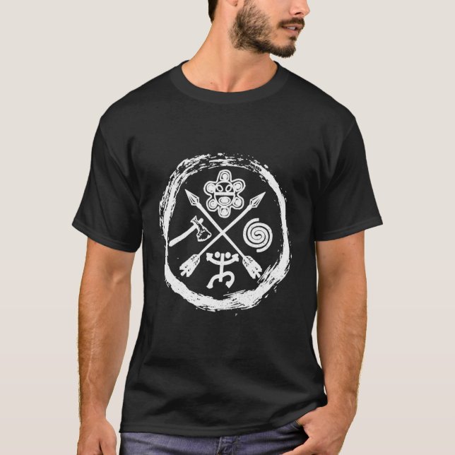 Taino Warrior Coqui Sun Puerto Rico Taina Boricua  T-Shirt (Front)