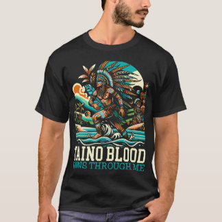 Taino Warrior Puerto Rico Indigenous Carribbean Cu T-Shirt