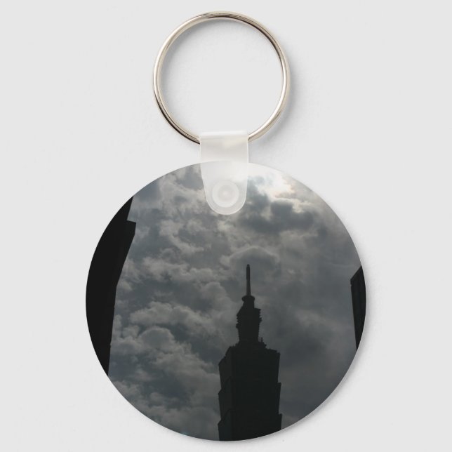 Taipei 101 Building, Taipei, Taiwan Keychain (Front)