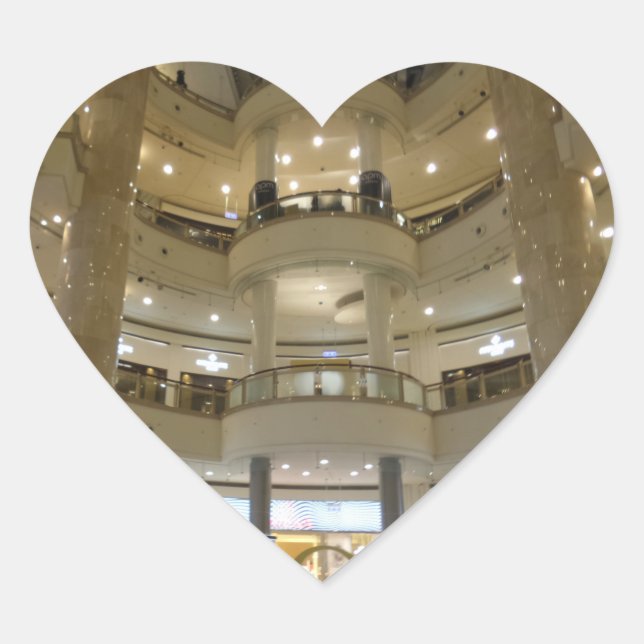 Taipei 101 Inside View Heart Sticker (Front)
