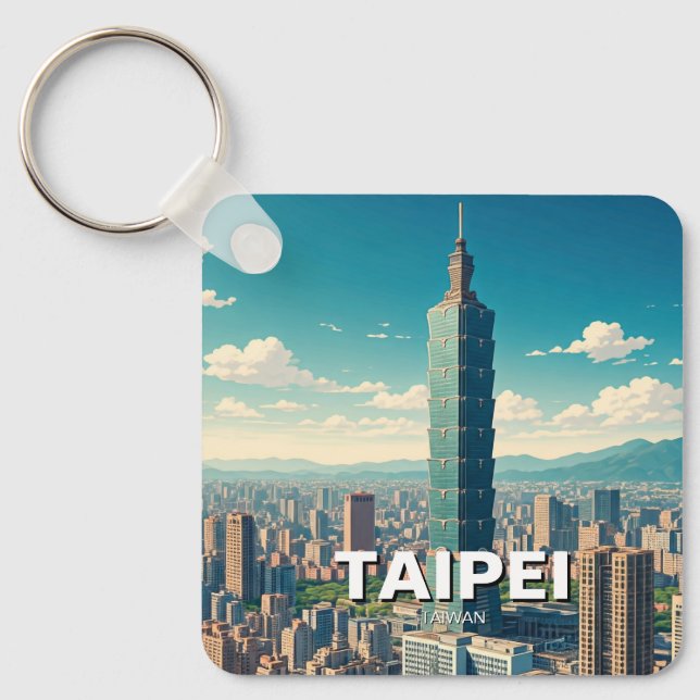 Taipei 101 Taiwan Keychain (Front)