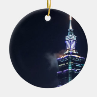 Taipei 101 Tower in Taiwan, Closeup Ceramic Ornament