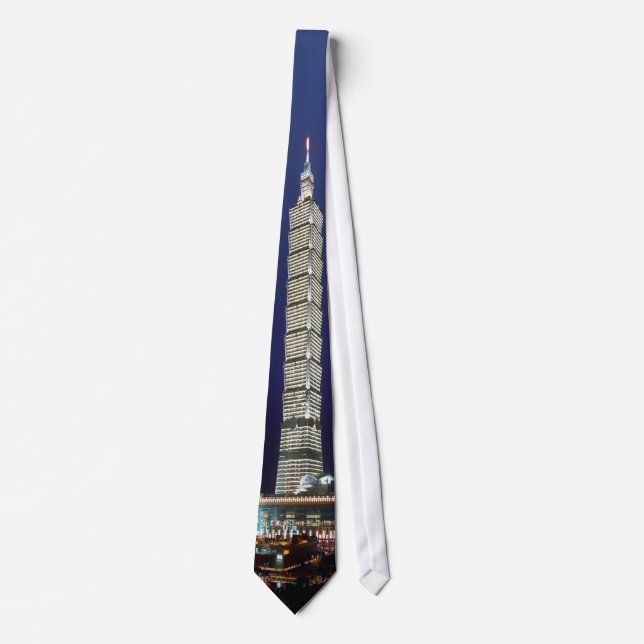 Taipei 101 World's Tallest Building Neck Tie (Front)