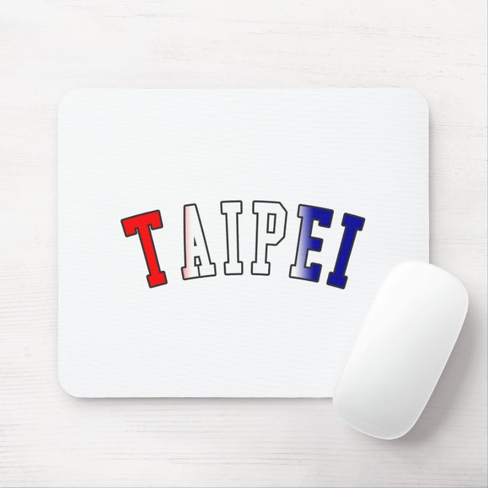 Taipei in Taiwan National Flag Colors Mouse Pad