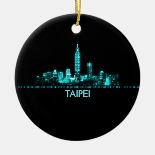 Taipei Skyline Ceramic Ornament