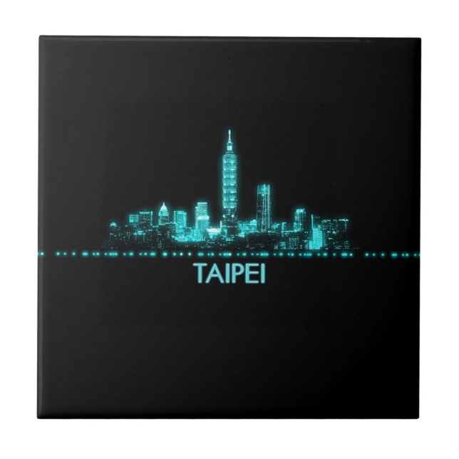 Taipei Skyline Ceramic Tile (Front)
