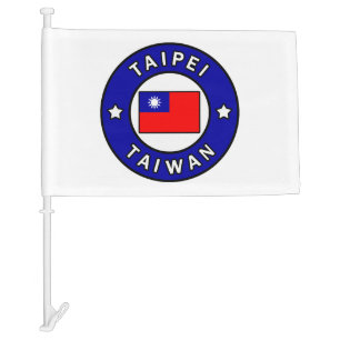Taipei Taiwan Car Flag